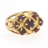 Ladies' Rough Ruby and Gold Ring