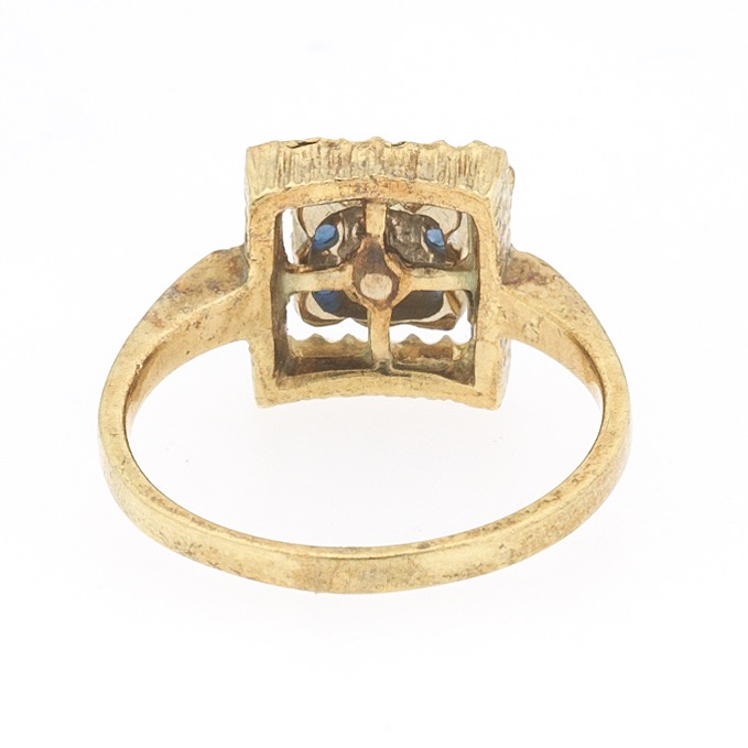 Ladies' Retro Gold, Blue Sapphire and Diamond Ring - Image 4 of 7
