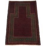 Very Fine Vintage Hand Knotted Balouch Prayer Rug