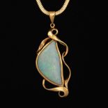Ladies' Gold and Opal Pendant on Chain