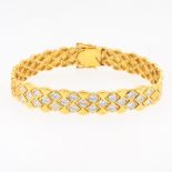 Ladies' Exquisite Gold and Diamond Serpent Skin Bracelet