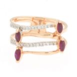 Ladies' Kassati Gold, Ruby and Diamond Ring