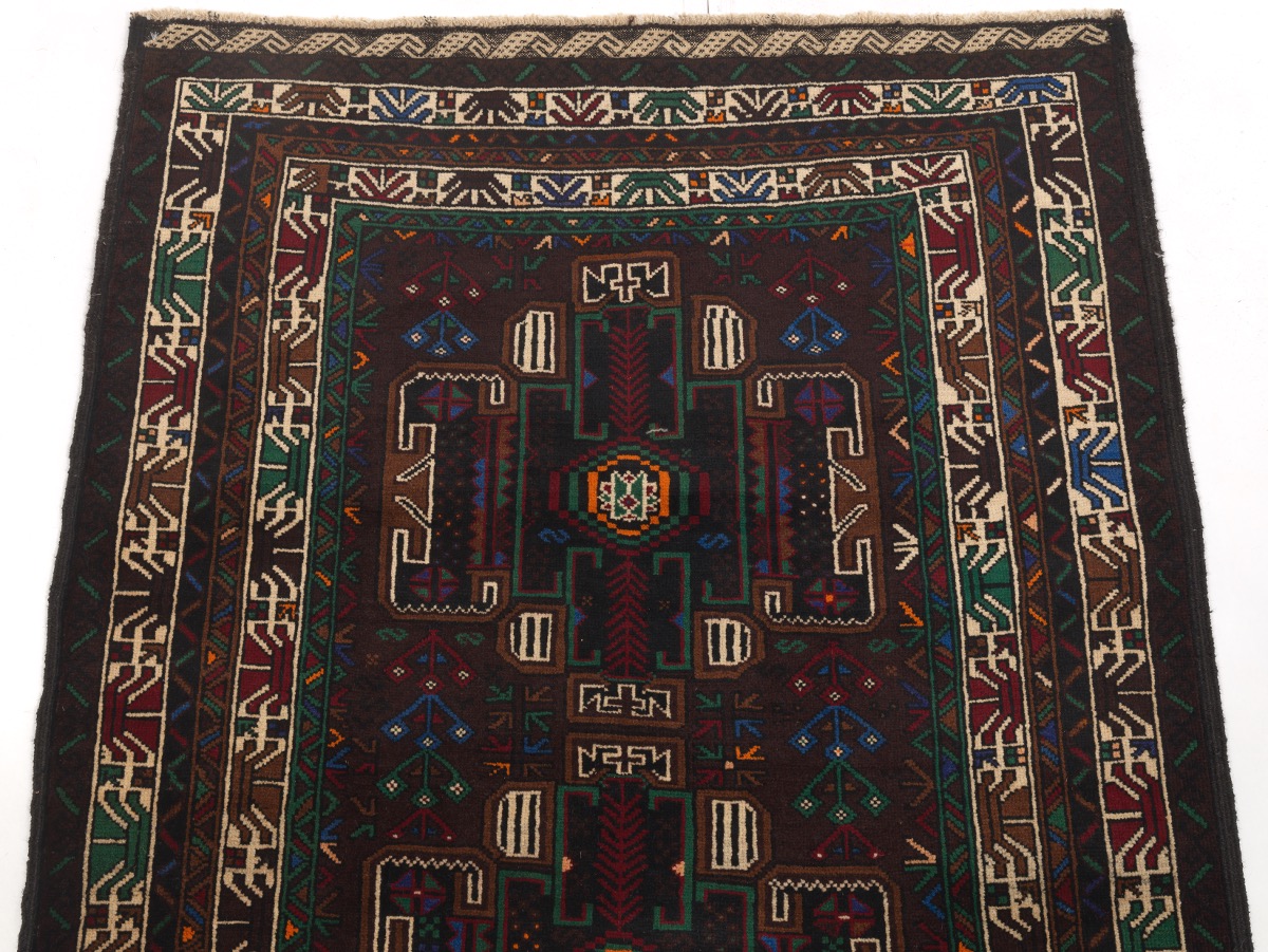 Very Fine Vintage Hand Knotted Balouch Carpet - Image 3 of 4