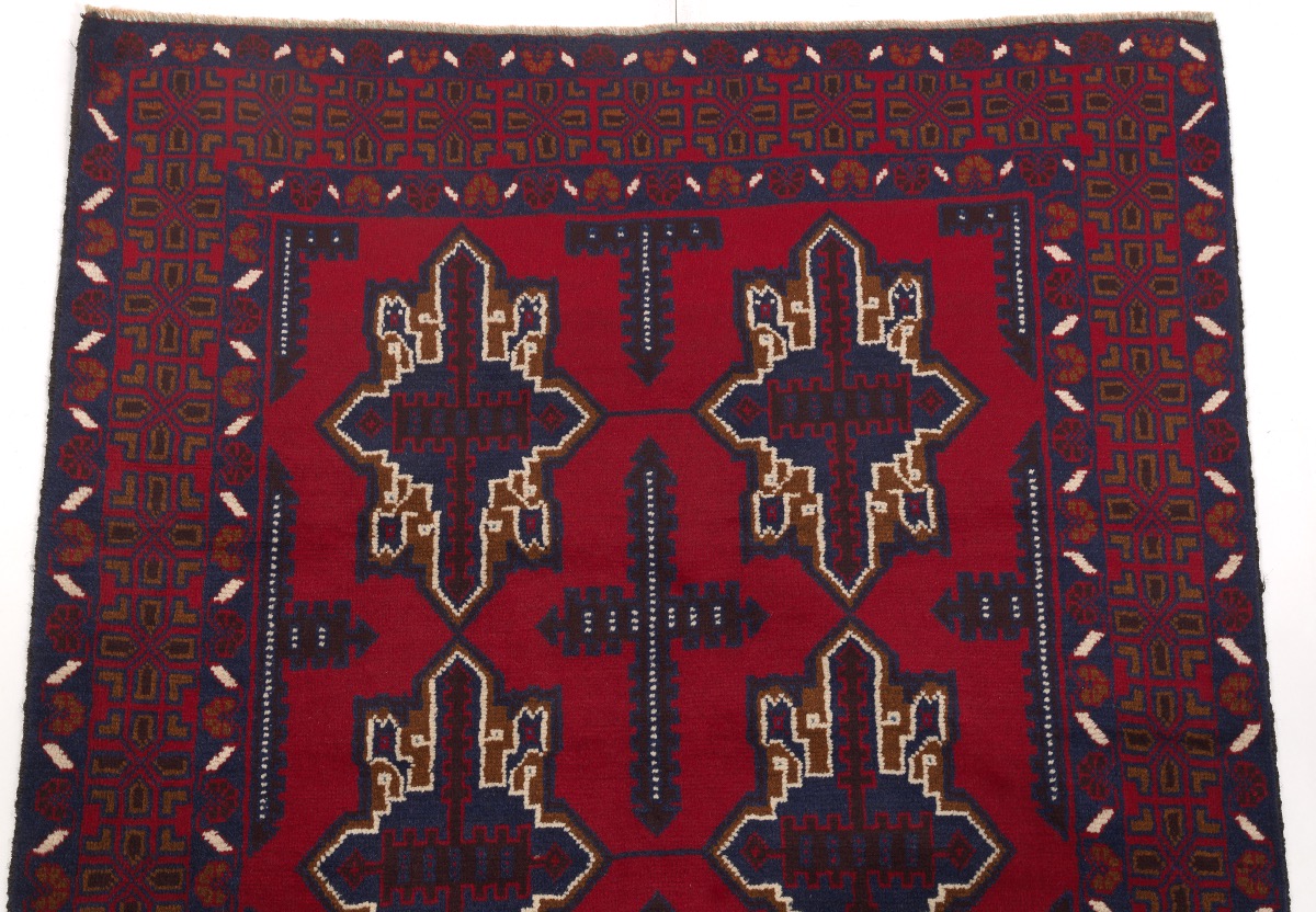 Fine Vintage Hand Knotted Balouch Carpet - Image 3 of 4