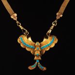 Antique Gold and Turquoise Necklace