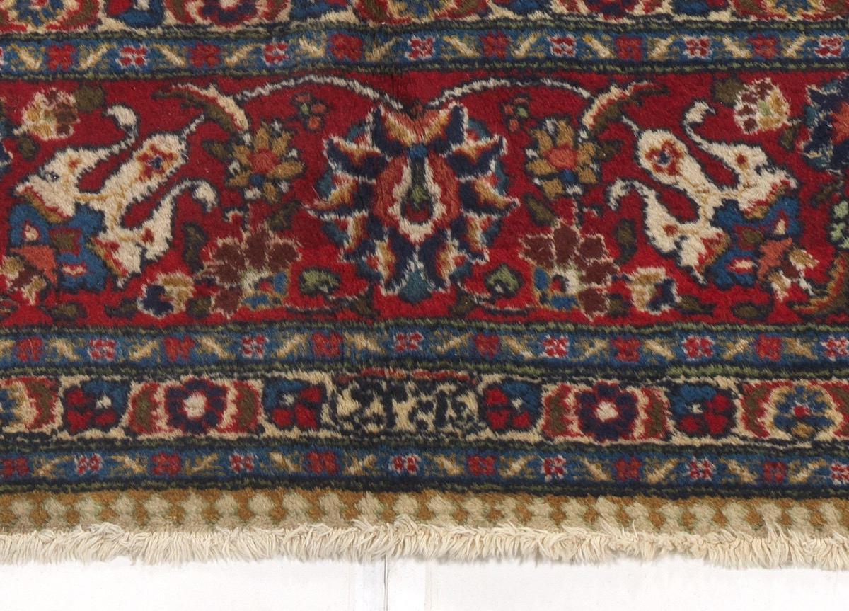 Fine Semi-Antique Hand Knotted Signed Tabriz Carpet - Image 6 of 6