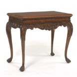 Louis XV Style Maitland Smith Carved Wood and Gilt Embossed Leather "Silver" Table