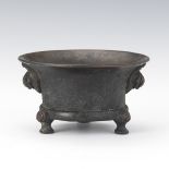 Chinese Archaic Bronze Ceremonial Wine Tripod Vessel