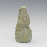 Carved Jade Double Gourd Bottle