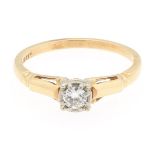 Ladies' Jabel Gold and Diamond Solitaire Ring