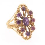 Ladies' Gold and Pink Sapphire Ring