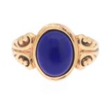 English Lapis and Gold Ring