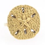 Ladies' Gold Sand Dollar Ring