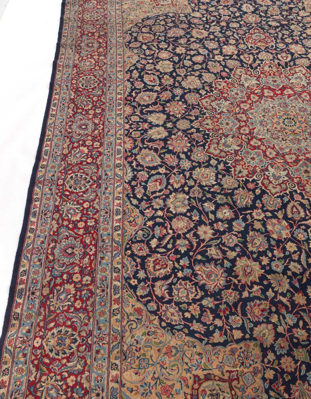 Very Fine Semi Antique Hand Knotted Signed Lavar Kerman Carpet - Image 5 of 8