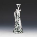 Alvin Sterling Silver Cased Emerald Glass Pitcher, ca. Late 19th/Early 20th Century