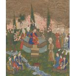 Antique Persian Illuminated Manuscript Paintings