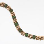 Ladies' Retro Rose Gold and 25 Ct Total Green Tourmaline Bracelet