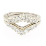 Ladies' Double Scroll Gold and Diamond Rings