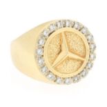 Gentleman's Gold and Diamond "Benz" Ring
