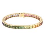 Ladies' Vintage Gold and Ombre Gemstone Bracelet