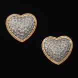 A Pair of Diamond Heart Earrings