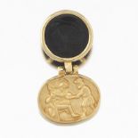 Tagliamonte Gold and Black Onyx Pendant