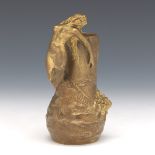Bronze Art Nouveau Bud vase By Charles Korchann