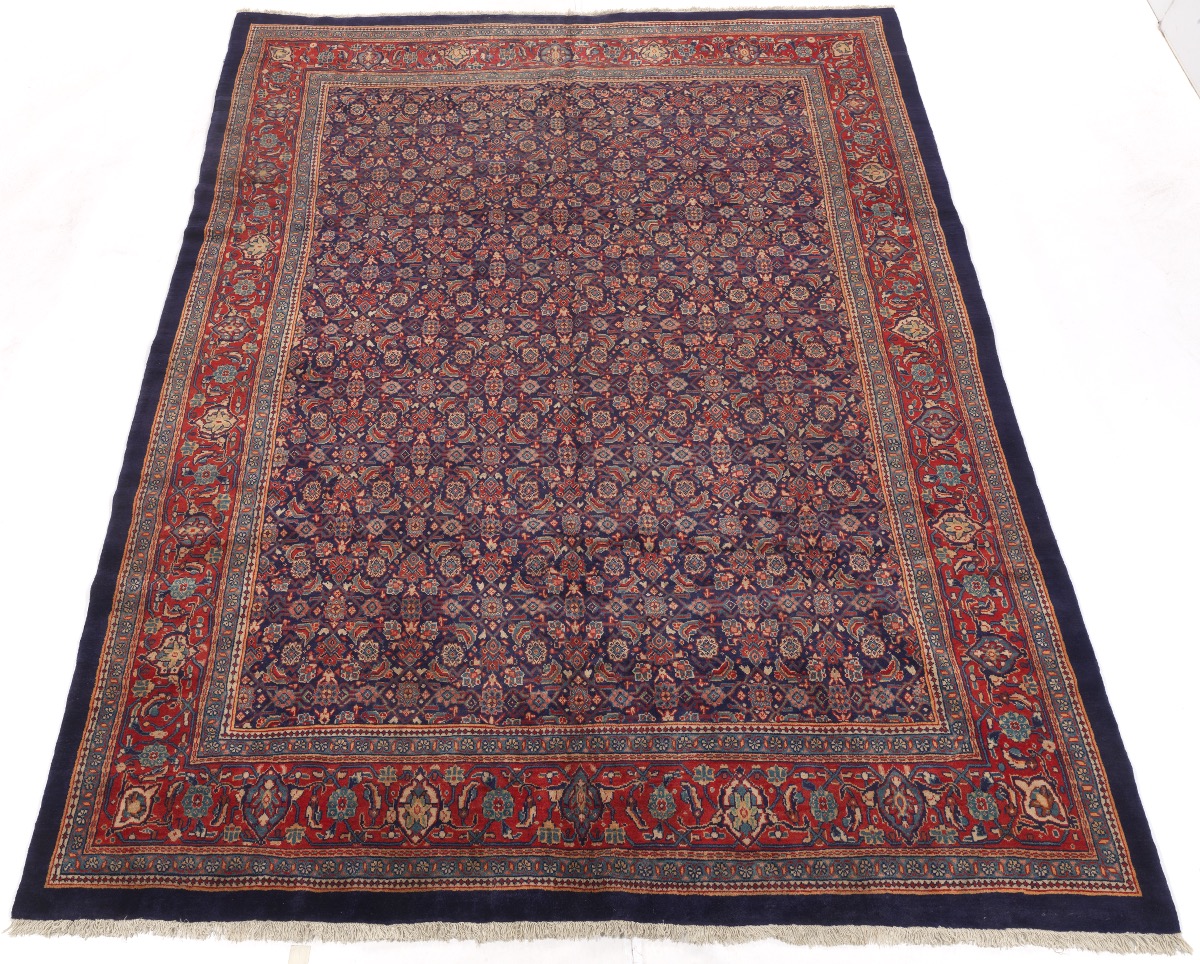 Fine Semi Antique Hand Knotted Mahal Carpet