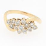 Ladies' Gold and Diamond Cluster Ring