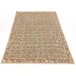 Very Fine Hand Knotted Chain Stitch Overall Floral Design Carpet