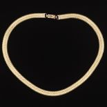 Regal Ladies' Italian Gold Mirror Polished H-Bone Necklace