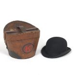 British Bowler Hat, by Dunn & Co., in T.W. Stafford (W. Laird Katter) Storage Case