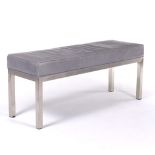 Leather and Chrome Bench from Room and Board