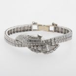 Ladies' Retro Gold and Diamond Bracelet with Hidden Watch