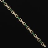 Ladies' Gold, Emerald and Diamond Bracelet