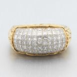 Ladies' Gold and Diamond Parisian Wheat Saddle Ring