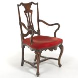 Chippendale Style Armchair, Late 18th Century