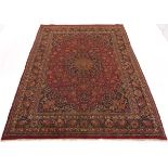 Fine Semi-Antique Hand Knotted Signed Mashad Carpet