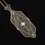 Ladies' Victorian/Edwardian Gold and Diamond Pin/Brooch/Pendant on Chain
