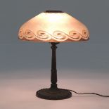 Pittsburgh P.L.B.& G.Co. Reverse Painted Lamp
