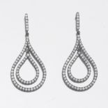 Pair of Diamond Drop Earrings