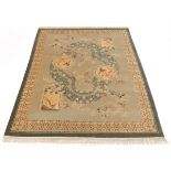 Fine Chinese Hand Knotted Mercerised Cotton Pictorial Carpet