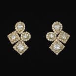 Ladies' Pair of Multi Shape Diamond Earrings