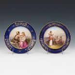 Two German Hand Painted Porcelain Cabinet Plates