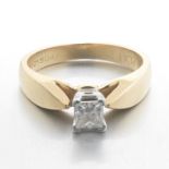 Ladies' Platinum, Gold and Diamond Engagement Ring