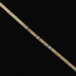 Ladies' Art Deco Two-Tone Gold and Diamond Bracelet