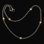 Ladies' Italian Gold "Stars" Chain Necklace