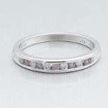 Ladies' Gold, Pink and White Diamond Band