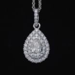 Ladies' Italian Gold and Diamond Pendant on Chain