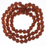 Chinese Amber Bead Court Necklace